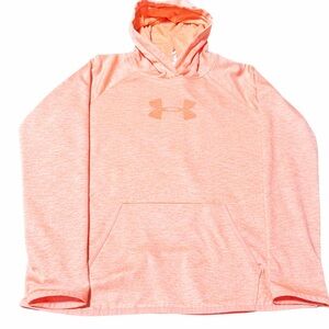 Under Armour ColdGear Storm Hoodie Women’s Large Peach Orange Pullover Fleece